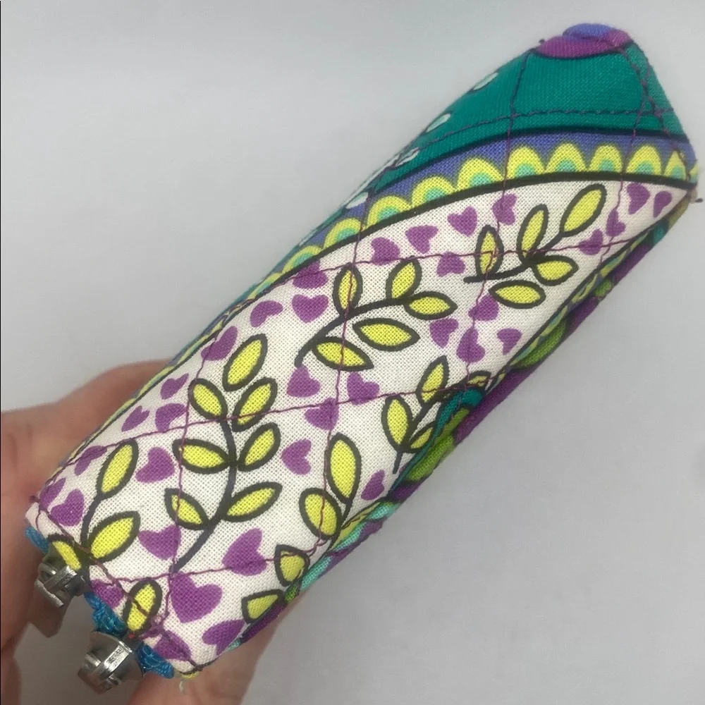 Vera Bradley “Heather” retired purple & Tesl credit card wallet with iD window